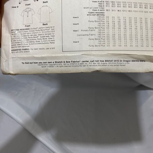 1981 Stretch and Sew Tab Front Dress and Top Design Patterns By Ann Person - Picture 12 of 12